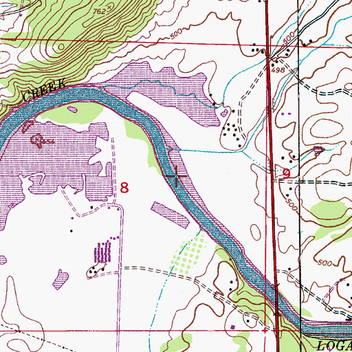 Topographic Map of Buchanan Ferry (historical), AL