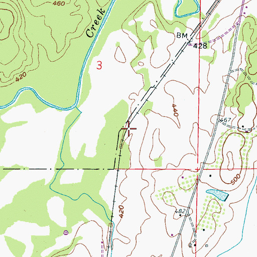 Topographic Map of Butts Depot (historical), AL