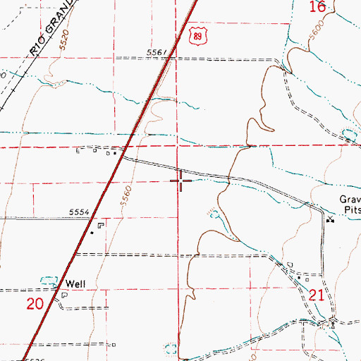 Topographic Map of Willow Creek, UT