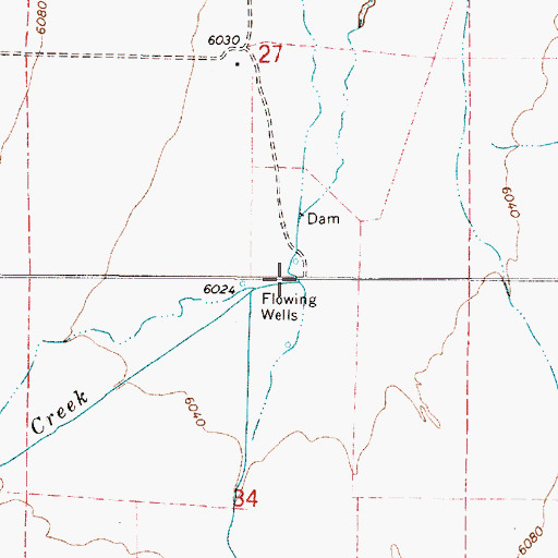 Topographic Map of Willow Creek, UT