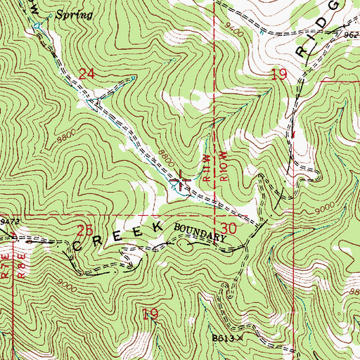 Topographic Map of Willow Creek Ridge, UT