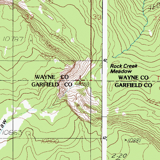 Topographic Map of Willow Draw, UT