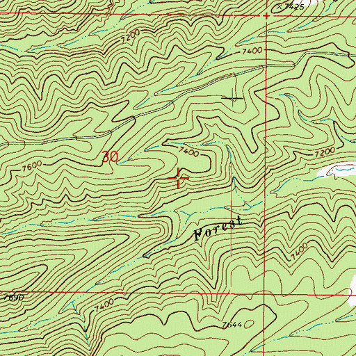 Topographic Map of Willow Spring Creek, UT
