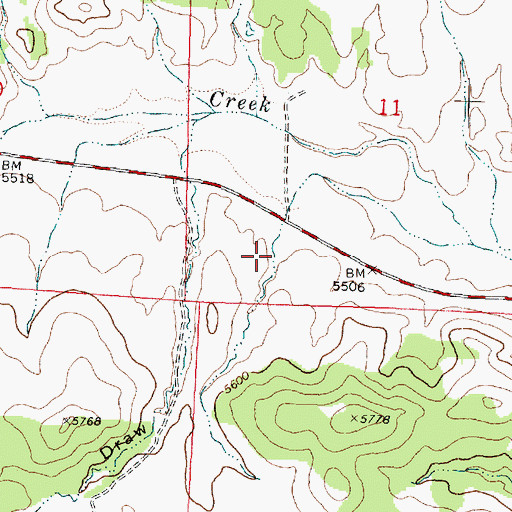 Topographic Map of Willow Spring Draw, UT