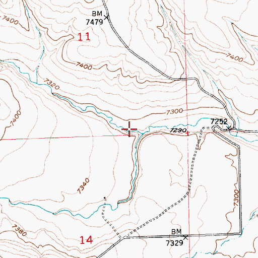 Topographic Map of Willow Spring Draw, UT