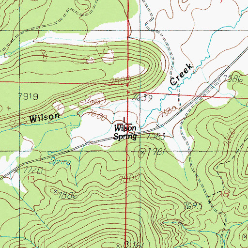 Topographic Map of Wilson Spring, UT