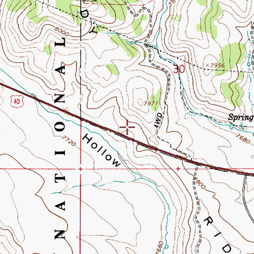 Topographic Map of Windy Ridge, UT