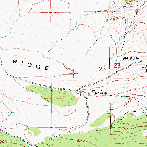 Topographic Map of Windy Ridge, UT