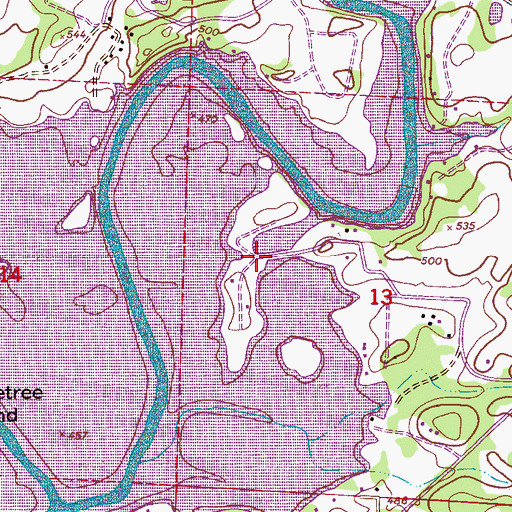 Topographic Map of Capri Islands, AL