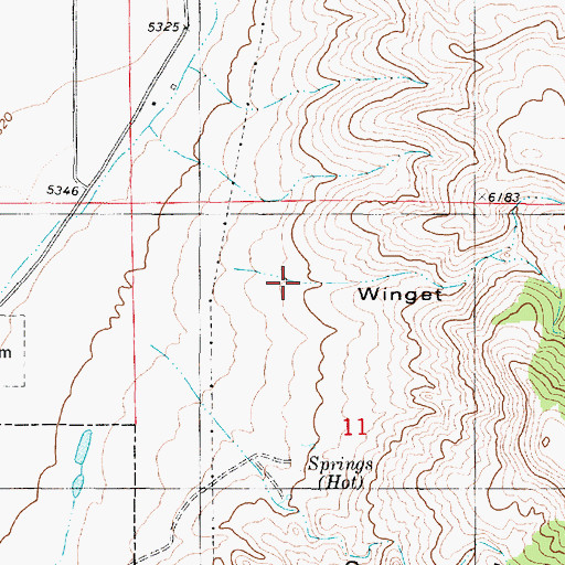 Topographic Map of Winget Canyon, UT