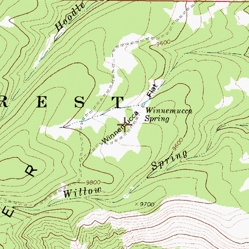 Topographic Map of Winnemucca Flat, UT