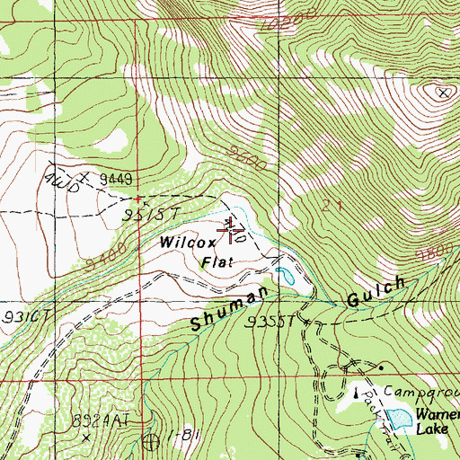 Topographic Map of Wilcox Flat, UT