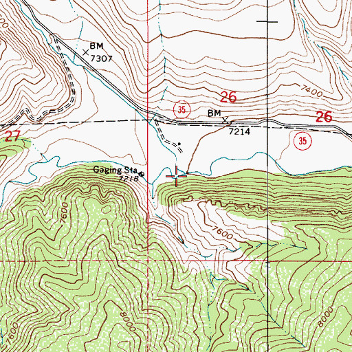 Topographic Map of Wolf Creek, UT