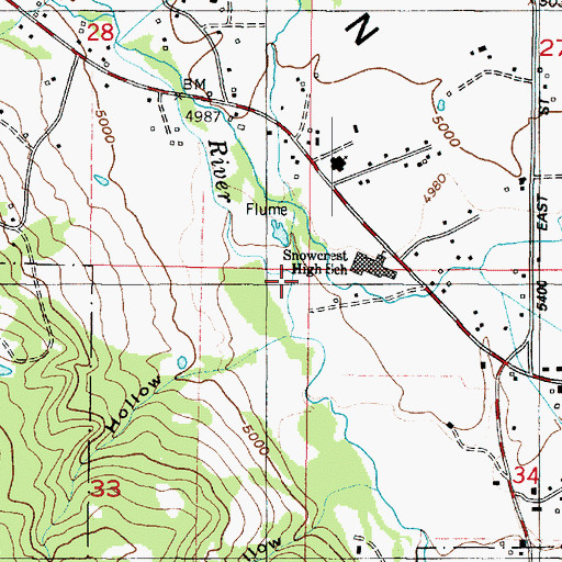 Topographic Map of Wolf Creek, UT
