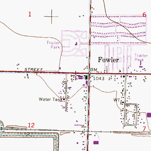 Topographic Map of Fowler Elementary School, AZ