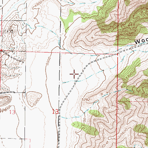 Topographic Map of Wood Canyon, UT