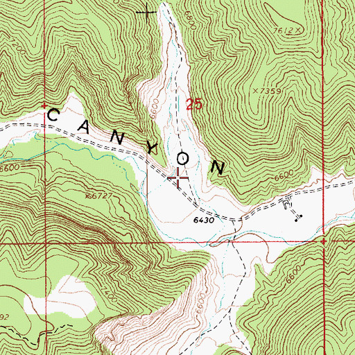 Topographic Map of Wood Canyon, UT