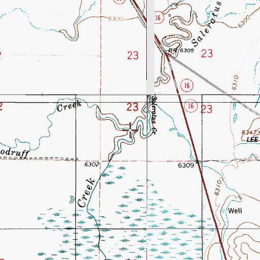 Topographic Map of Woodruff Creek, UT