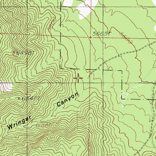 Topographic Map of Wringer Canyon, UT