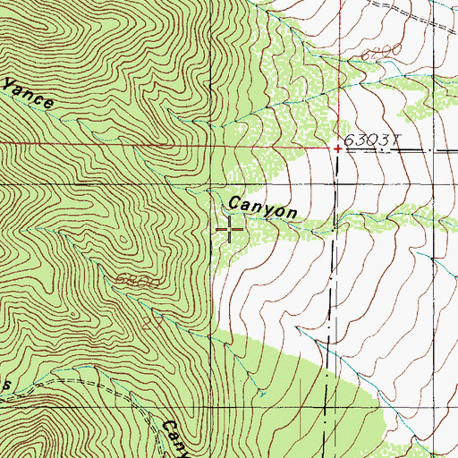 Topographic Map of Yance Canyon, UT
