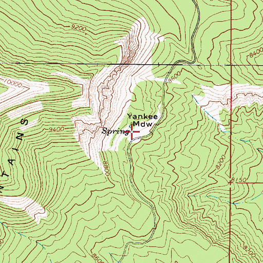 Topographic Map of Yankee Meadow, UT