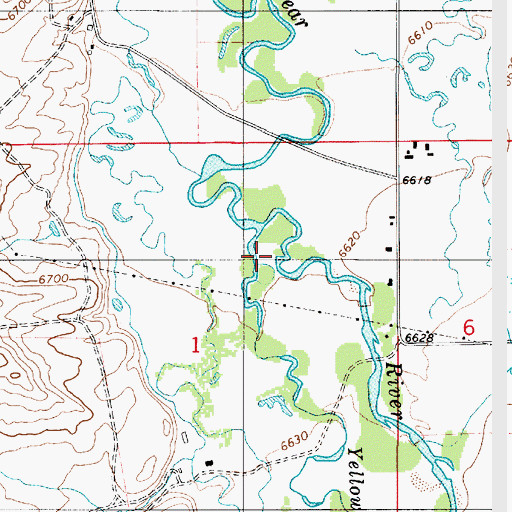 Topographic Map of Yellow Creek, UT