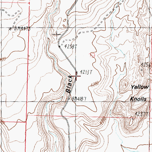 Topographic Map of Yellow Knolls, UT