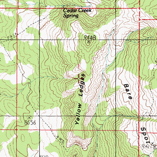 Topographic Map of Yellow Ledges, UT