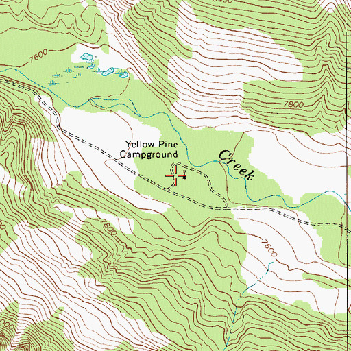 Topographic Map of Yellow Pine Campground, UT