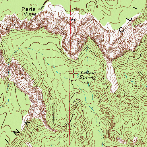 Topographic Map of Yellow Spring, UT