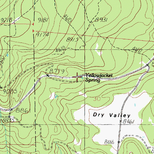Topographic Map of Yellowjacket Spring, UT