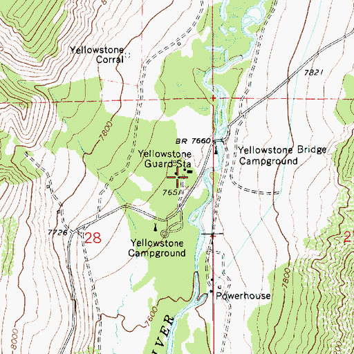Topographic Map of Yellowstone Guard Station, UT