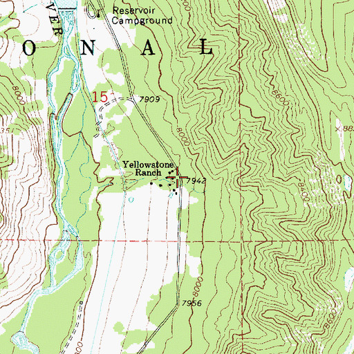 Topographic Map of Yellowstone Ranch, UT