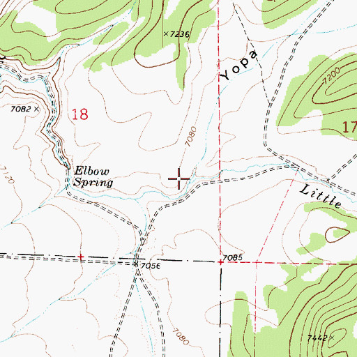 Topographic Map of Yopa Swale, UT
