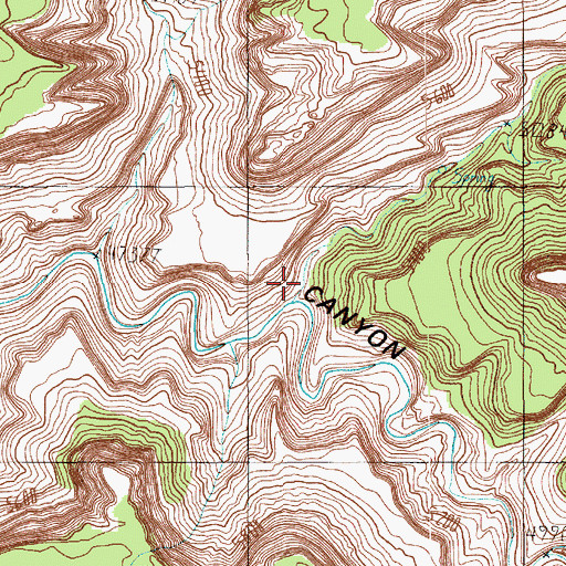 Topographic Map of Youngs Canyon, UT