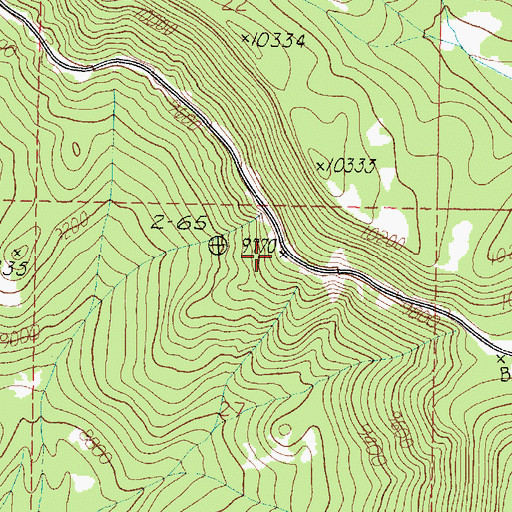 Topographic Map of Zion Canyon View, UT