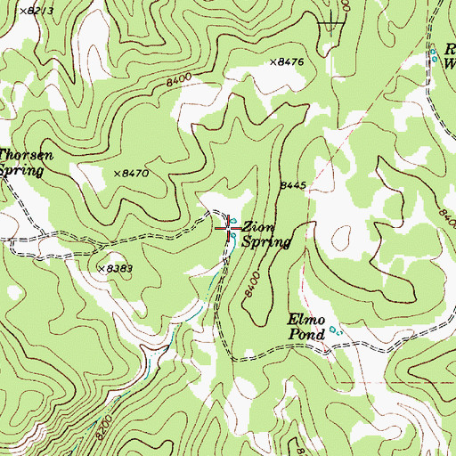 Topographic Map of Zion Spring, UT