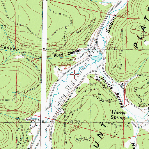 Topographic Map of Swains Creek Airport, UT