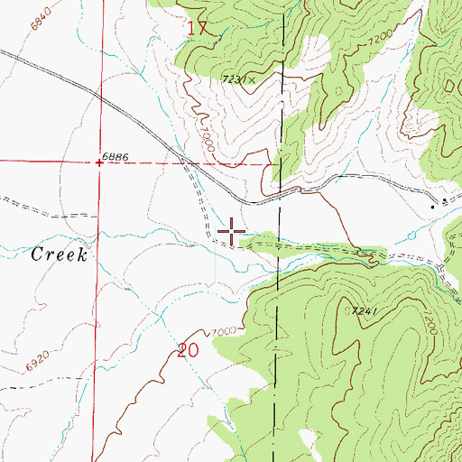 Topographic Map of Pfeiler Ranch Airport, UT