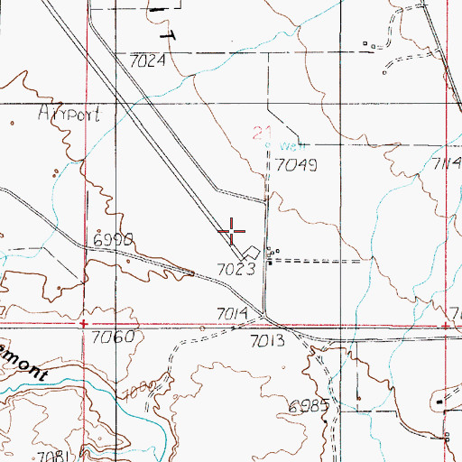 Topographic Map of Wayne Wonderland Airport, UT