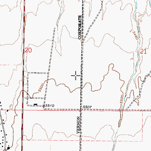 Topographic Map of Vernon Airstrip (historical), UT