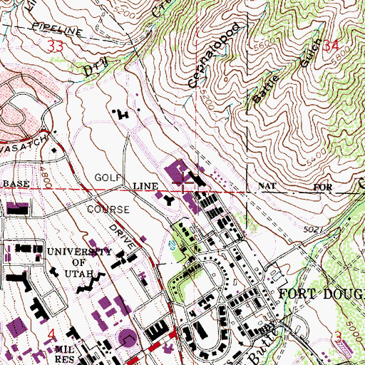 Topographic Map of University of Utah Medical Center Heliport, UT