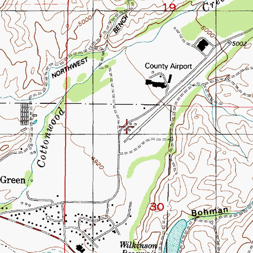 Topographic Map of Morgan County Airport, UT