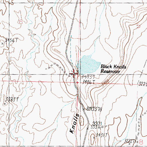 Topographic Map of Sait George City Dam, UT