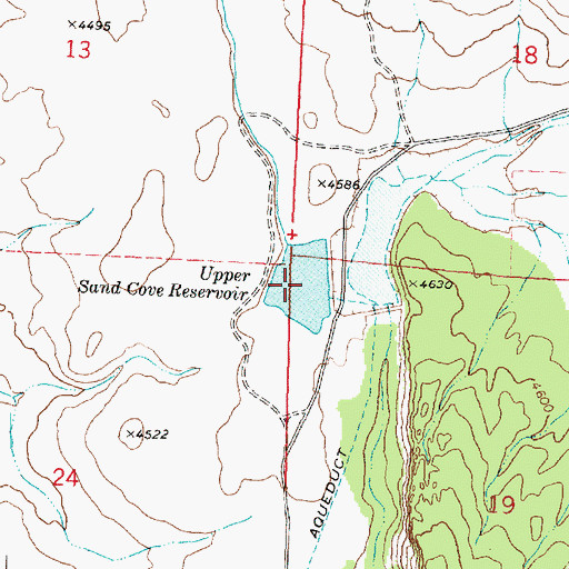 Topographic Map of Upper Sand Cove Reservoir, UT