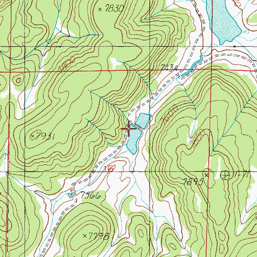 Topographic Map of McDonald Lake Dam, UT