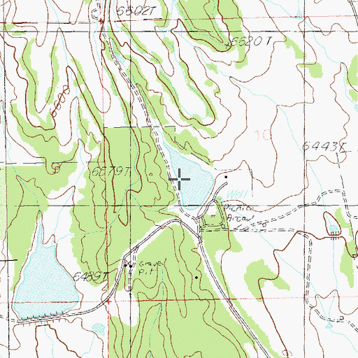 Topographic Map of Blanding City Number Three Reservoir, UT