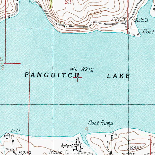 Topographic Map of Panguitch Lake, UT