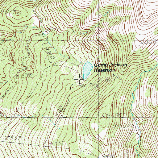 Topographic Map of Camp Jackson Dam, UT