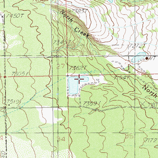 Topographic Map of Monticello City Number One Reservoir, UT